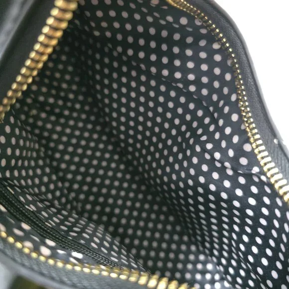 Black Leather crescent hobo arque bag - Picture 4 of 7